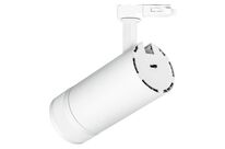 Spot LED sur Rail Blanc Angle Ajustable Triphasé 30W 15-60° CCT TRIAC Dimmable
