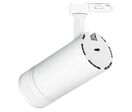 Spot LED sur Rail Blanc Angle Ajustable Triphasé 30W 15-60° CCT TRIAC Dimmable