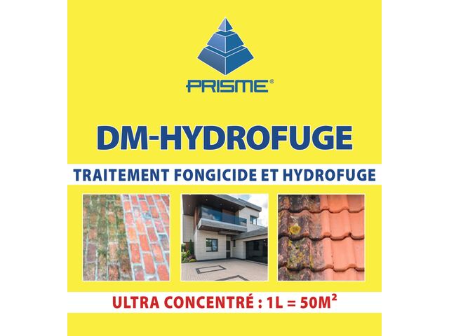 DM-HYDROFUGE : TRAITEMENT FONGICIDE ET HYDROFUGE CONCENTRÉ, TOITURES ET FAÇADES