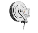 Enrouleur d'eau chaude 20 m Ø 3/8 200 bars Inox 304 avec enroulement automatique et support mural fixe Raasm RA.8532.301