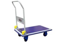 Prestar - Chariot à dossier rabattable - 300 kg - Acier - 2 fixes + 2 pivotantes - Gris Bleu