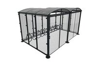 Buton Design - Abri fumeur KOSTY 4.35m - Grillage métal gris 7016 - Sécurisé et Durable