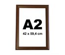 Cadre Affichage CLIC-CLAC Mural A2 Bois Noyer