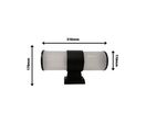 Applique Murale LED IP44 double faisceau E27 Opaque