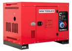 Groupe électrogène insonorisé diesel 9,6 kW 230 V + 12,5 kW 3x400 V - Avec régulateur AVR - Connecteur pour ATS MW Tools DG120E