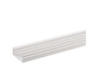 Profilé Aluminium pour Ruban LED Double Rangée - Couvercle Blanc Opaque - 2 m