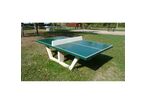 Table de ping pong en béton