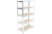 Rayonnage Budget II - Étagère de Rangement Robuste 1720x900x450mm - 5 Tablettes Aggloméré - Charge 850kg - Zingué