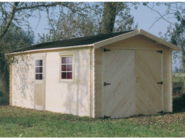 Garage bois panneaux 28 MM : ID2062