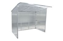 Larbaletier - Abri Fumeur Clear Aluminium Polycarbonate Gris 2.55x1.94m - Module Simple - Garantie 3 Ans