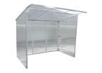 Larbaletier - Abri Fumeur Clear Aluminium Polycarbonate Gris 2.55x1.94m - Module Simple - Garantie 3 Ans