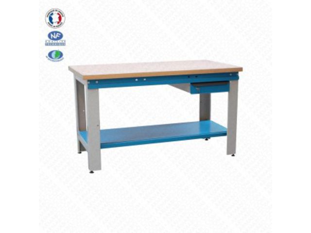 Etabli avec tablette et caisson suspendu 1 tiroir Armabo - ML1