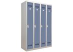 Vinco - Vestiaire industrie propre 4 colonnes 300mm Moraillon Bleu - Acier - 1800x1200x500mm - Éco-responsable