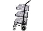 Outils Oceans - Chariot de distribution 3 corbeilles Noir - 1120mm H x 620mm L x 620mm P - Éco-responsable