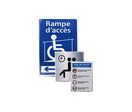 Plaque signalétique CristalSign Slim® 150 x 150 mm extraplate