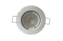 Pack de  10 - Kit Spot LED GU10 encastrable Rond BLANC avec une ampoule 8W - Blanc Froid 6000K