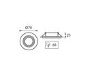 Support Spot Encastré GU10 Rond Doré