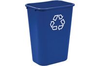 Rubbermaid - Corbeille Poubelle de Tri Intérieur 26 L Bleu - Rectangulaire Plastique Recyclé 30% - Éco-responsable