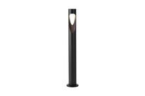 Borne Extérieure LED 6W Colonne Noir IP65 80cm - Blanc Chaud (2300K - 3500K)