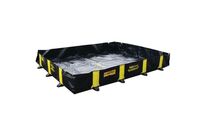 Justrite - Bac de rétention souple 1344L Noir - PVC, Résistant Acides Bases &amp;amp; Hydrocarbures - 2.64m x 2.03m x 0.30m