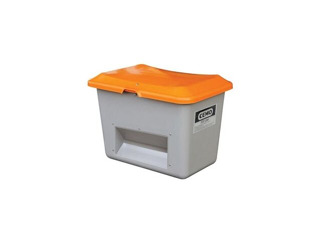 Bac à sel PFV PLUS3 200 litres avec ouverture d'écoulement - Pour sable, sel, granulats,