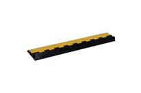 Manutan Expert - Protège-câble extérieur 2 canaux D30 mm - PVC Noir/Jaune - Charge 12T - 1.045m