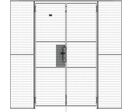 Troax - Porte Battante Grillagée UX 450 - Gris 2.20m x 1.20m - Acier, Fermeture à Clé, Éco-responsable