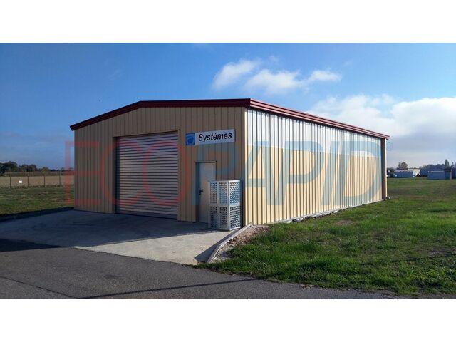Hangar métallique d'urgence type ECORAPID® 100% amovible et démontable