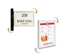 Porte-Visuel A4 Signalétique double-face socle 23 cm