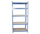 Rayonnage Budget II - Étagère de stockage 1720x900x600mm - 5 tablettes 175kg - Acier époxy bleu - Charge 850kg