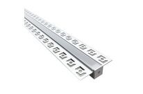 Profilé Aluminium encastrable pour Ruban LED Couvercle Blanc Opaque - 1 m