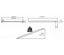 Rampe d'accès en aluminium 300 kg - 2100 x 720 mm - largeur utile 660 mm - pliable MW Tools ARP1004