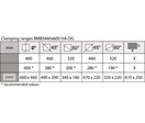 Scie à ruban semi-automatique pour métaux -60/+60° capacité 460 mm 4 kW 400V variateur de fréquence 20-100 m/min Metallkraft BMBS460X600 HA-DG