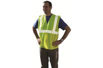 Gilet fluot jaune classe 2 avec baudrier.  : ZZ550454