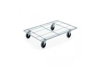 Plateau roulant porte-bacs 800 x 600 en fil d&amp;#039;acier