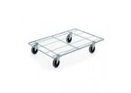 Plateau roulant porte-bacs 800 x 600 en fil d'acier