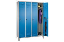 Vestiaire industrie propre Parma 4 casiers coloris Bleu