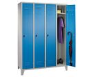Vestiaire industrie propre Parma 4 casiers coloris Bleu