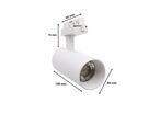 Pack de 20 - Spot LED sur Rail Triphasé CCT 20W 60° Blanc