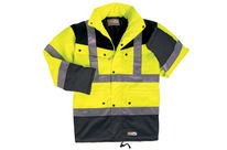 Parka haute visibilité bicolore froid, pluie et vent