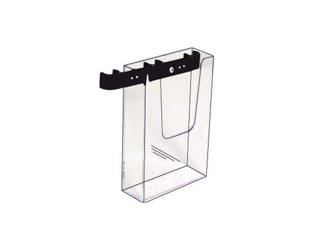 Porte-brochure vertical 1/3.A4 avec clip fixation