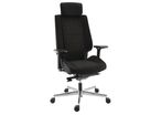 Sokoa - Fauteuil de direction ergonomique FAME tissu noir - Têtière, Synchrone, Renfort lombaire - 150 kg max