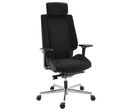 Sokoa - Fauteuil de direction ergonomique FAME tissu noir - Têtière, Synchrone, Renfort lombaire - 150 kg max