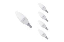 Pack de  5 - Ampoule E14 LED 8W 220V C37 180° - Blanc Neutre 4000K - 5500K