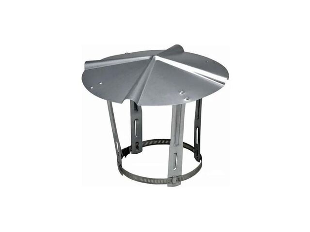 Chapeau de Couverture Ø 250 mm Simple Paroi Inox 304 - pour Fioul/Gaz intérieur -