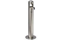 Medial - Cendrier sur pied Birkin - Inox 4L Gris - Hauteur 100cm - Robuste et Élégant
