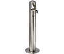 Medial - Cendrier sur pied Birkin - Inox 4L Gris - Hauteur 100cm - Robuste et Élégant