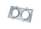 Support Double Orientable INOX Encastrable pour Ampoules LED AR111