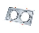 Support Double Orientable INOX Encastrable pour Ampoules LED AR111