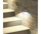 Balise LED Saillie 3W 220V 120° Rond pour Escalier - Noir / Blanc Chaud 2300K - 3500K